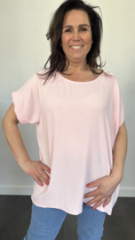 Shirt Lieke met kant +SIZE roze