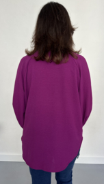 Blouse GiGi met pofmouw magenta