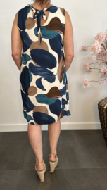 Mouwloze jurk met strik Amber Blauw