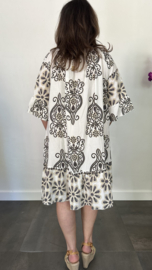 Jurk Bianca lily/flower zwart +SIZE