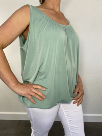 Ballon top travel licht groen +size