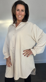 Blouse Noèlle diamant +SIZE zand