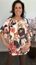 Blouse Fleur gebloemd Zwart