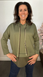 Sweater met capuchon /streep Army