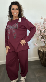 Comfy pak glitter Strik Bordeaux