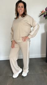 Comfy pak met dubbele bies zand