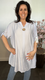 Blouse Linda linnenlook IJsblauw