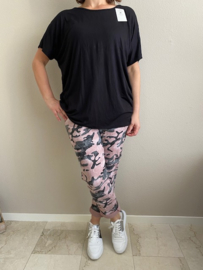 Joggingbroek camouflage roze +size