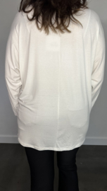 Shirt Debby met vleermuismouw ecru