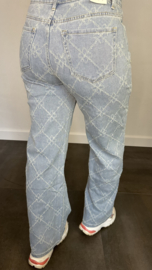 Red Berry Jeans WIDE LEG met ruit