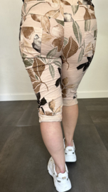 Capri joggjeans leaves poeder roze