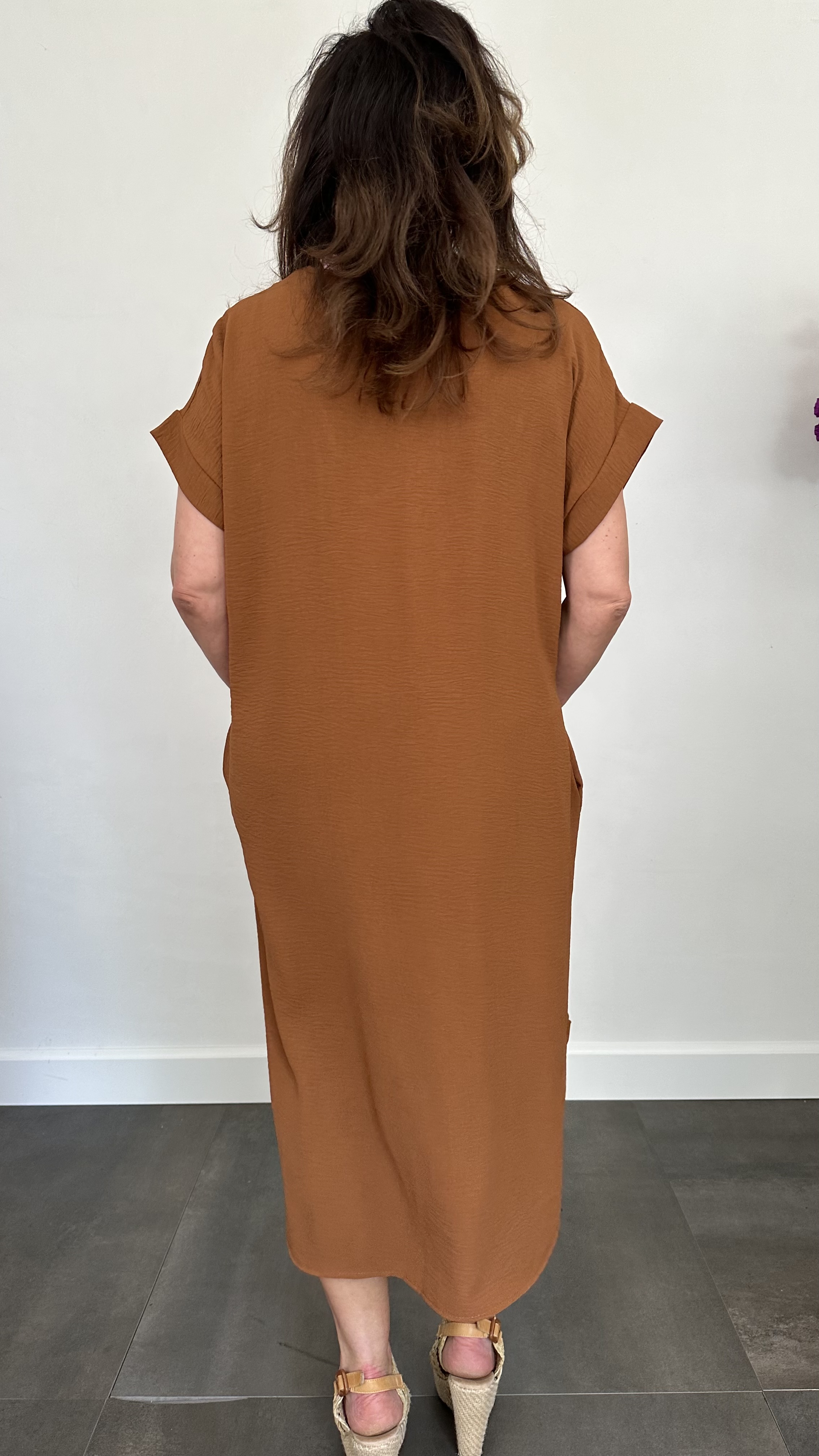 Jurk Maya +Size cognac