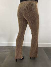 Flared stretch broek glitter  goud