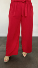 Flared crepe broek rood