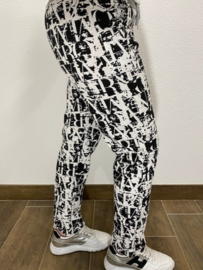 Joggingbroek zwart wit rio