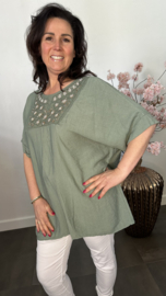 Top Esther met glitter Army