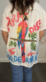 Shirt met borstzak Papagaai Rio
