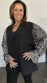 Blazer met pailletten + SIZE Panter zwart