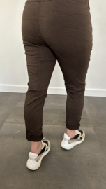 Comfy joggjeans donker bruin (standaard)