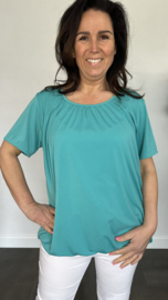 Ballon shirt travel met elastiek mint (licht)