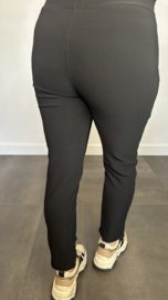 Tregging met fleece gevoerd Strass Zwart