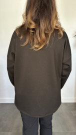 Sweater glitter gymp zwart