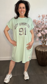 Sweaterdress Los Angeles Licht groen