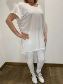 Shirt  met koord ecru SALE