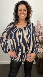 Ballon blouse Claudia met strass Marine