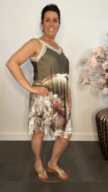 Jurk satijnlook Santorini Army