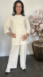 2-Delig comfy pak ribbel Zand SALE