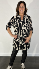 Tuniek Liz big lava ecru/zwart