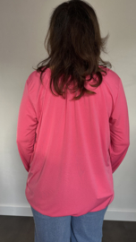 Ballon shirt travel met elastiek fuchsia (licht)