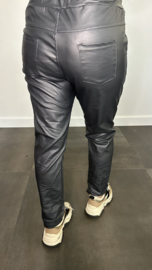 Joggjeans Leatherlook coating donker grijs +SIZE
