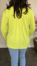 Ballon shirt travel met elastiek avocado