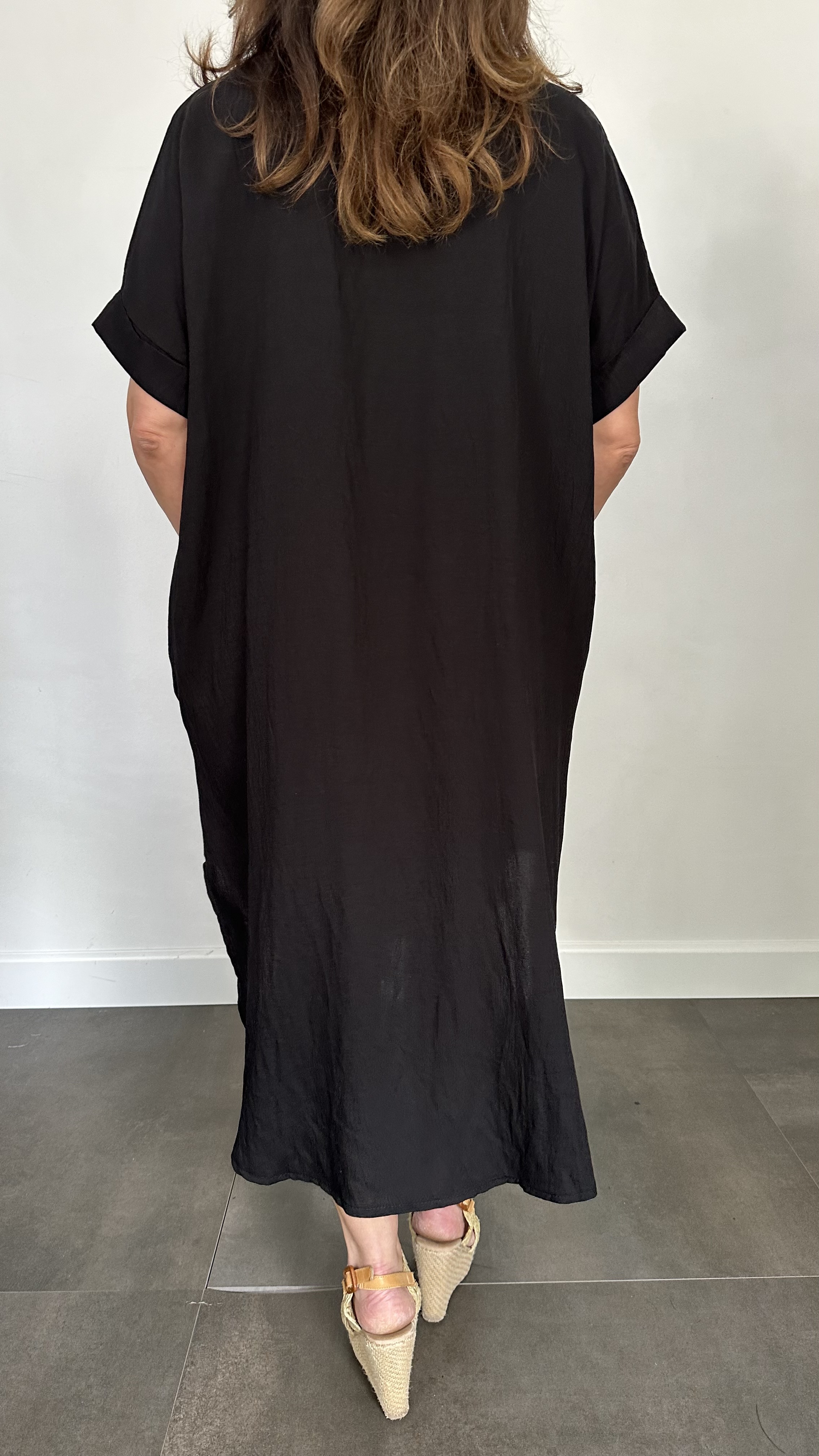 Jurk Leya uni +Size Zwart