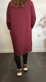 Jurk/ tuniek 2d print NY Bordeaux