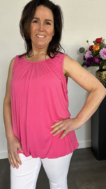 Ballon top travel  +size fuchsia (licht)