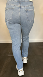 B.S. Jeans Skinny "zilver glitter"
