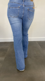 B.S. Flared jeans met split SALE