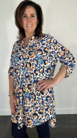 Tuniek Liz panter blauw