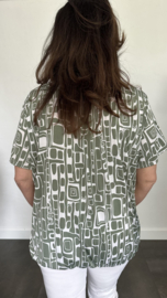 Ballon shirt met elastiek blocks army (+size)