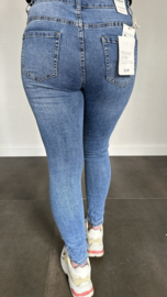 G-smack Jeans HIGH WAIST slim fit met glitter knopen
