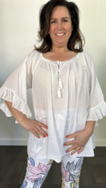 Blouse Veronica UNI +SIZE wit