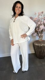 2-Delig comfy pak Sunny ribbel Ecru SALE