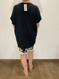 Broderie tuniek zwart