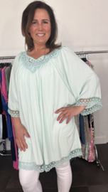 Tuniek Rita met kant mint +SIZE