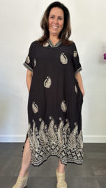 Jurk Lucia goud/zwart