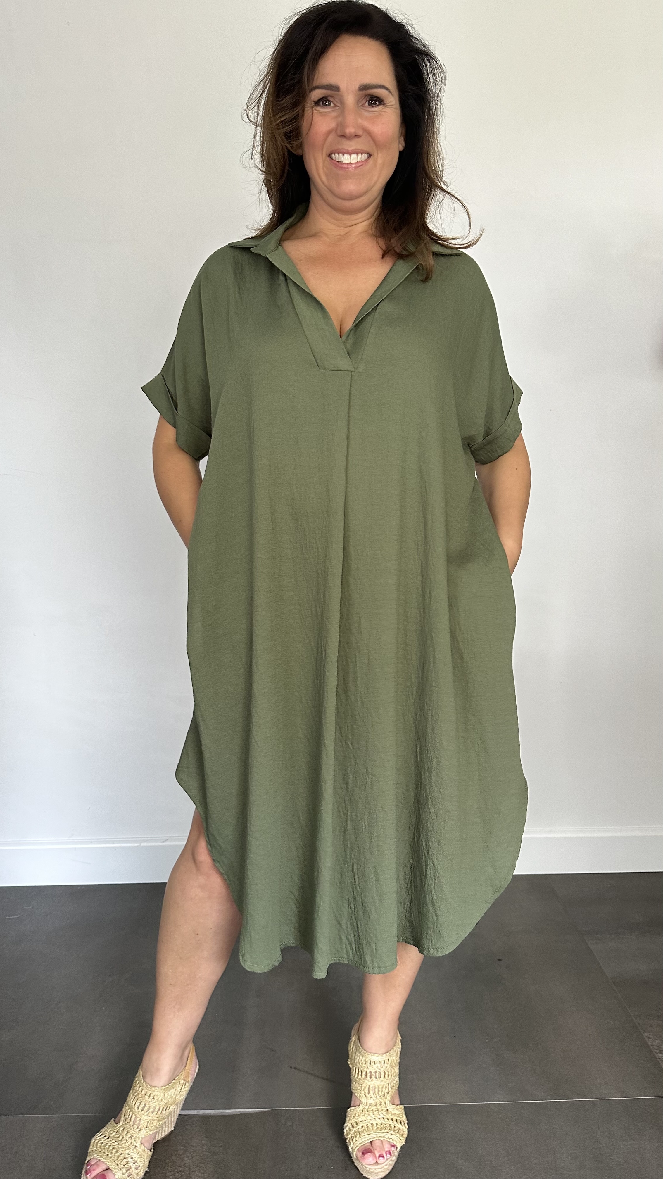 Jurk Leya uni +Size Army