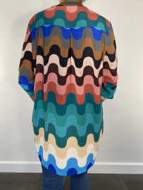 Blouse Loes curly waves groen